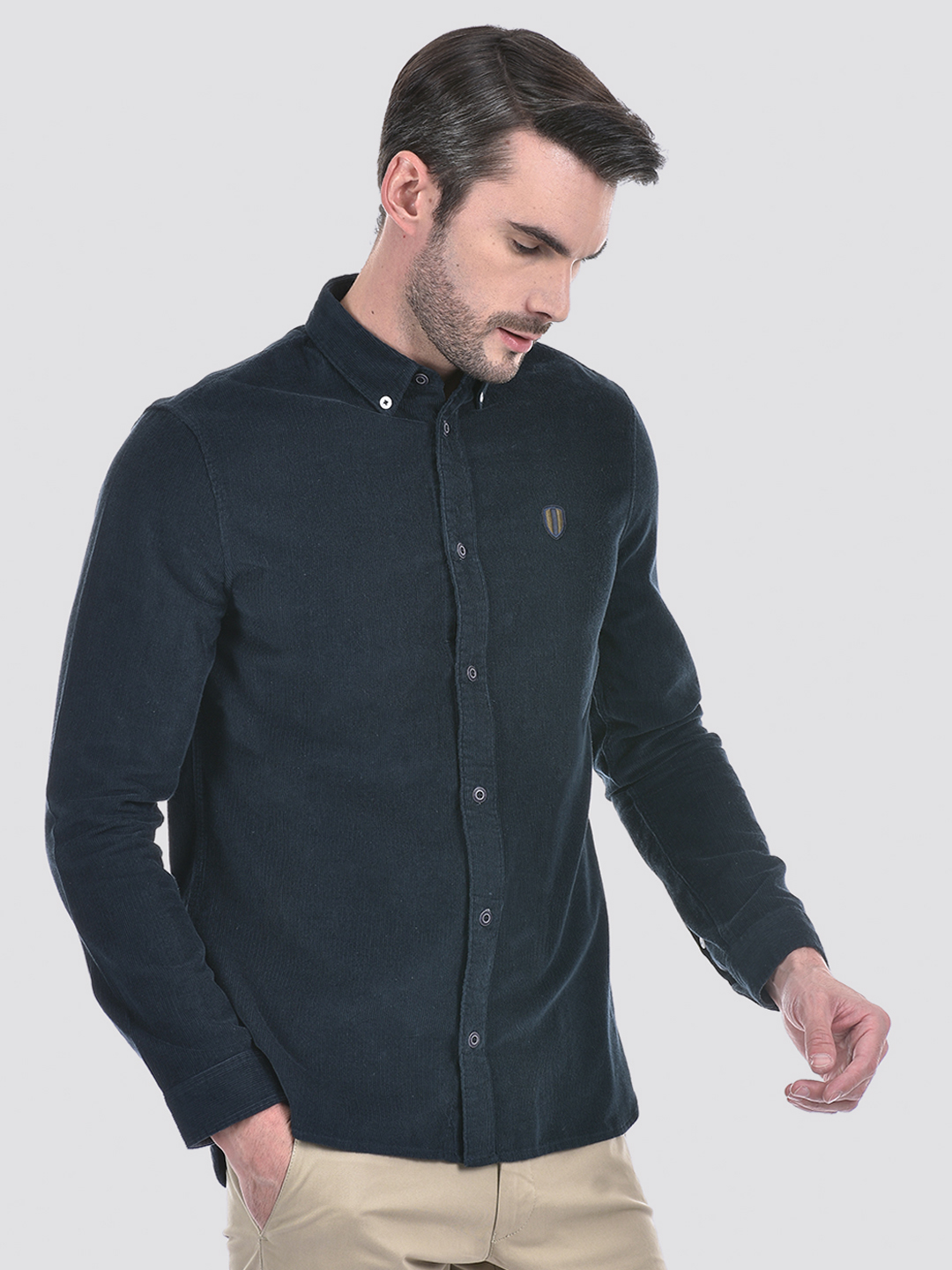 Numero Uno Men Solid Dark Blue Shirt